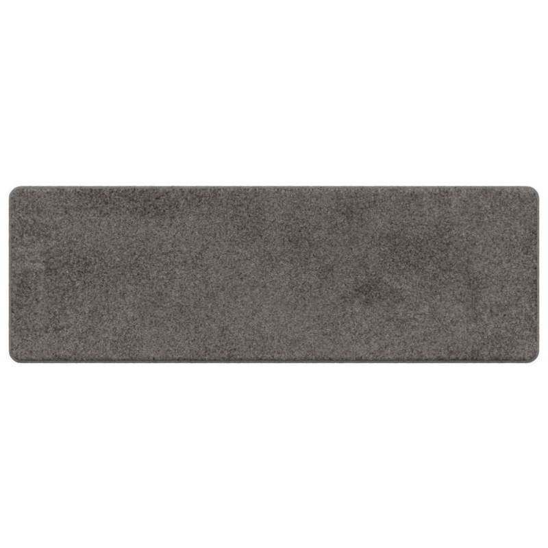 vidaXL Δερμάτινο Χαλί Γκρι 50 x 150 cm 100% Πολυπροπυλένιο Τούφτα
