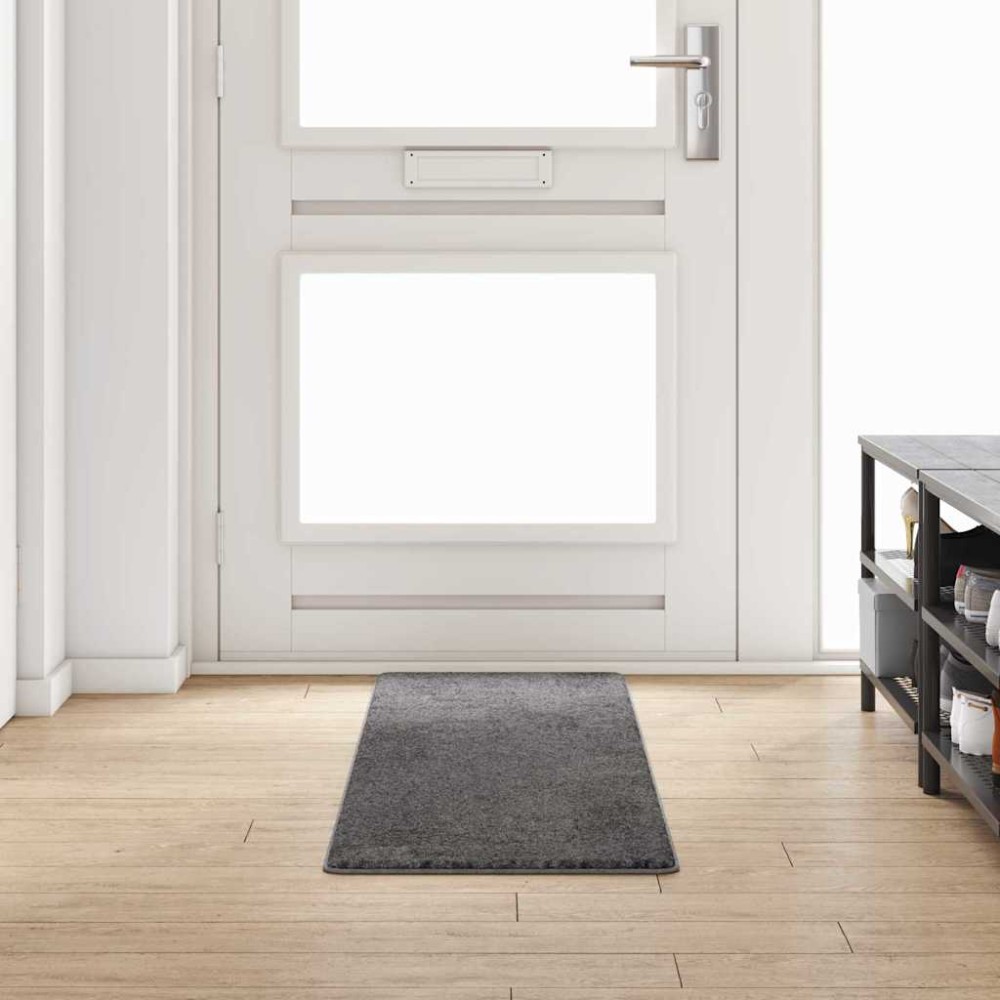 vidaXL Δερμάτινο Χαλί Γκρι 50 x 200 εκ. 100% Πολυπροπυλένιο Τούφτα