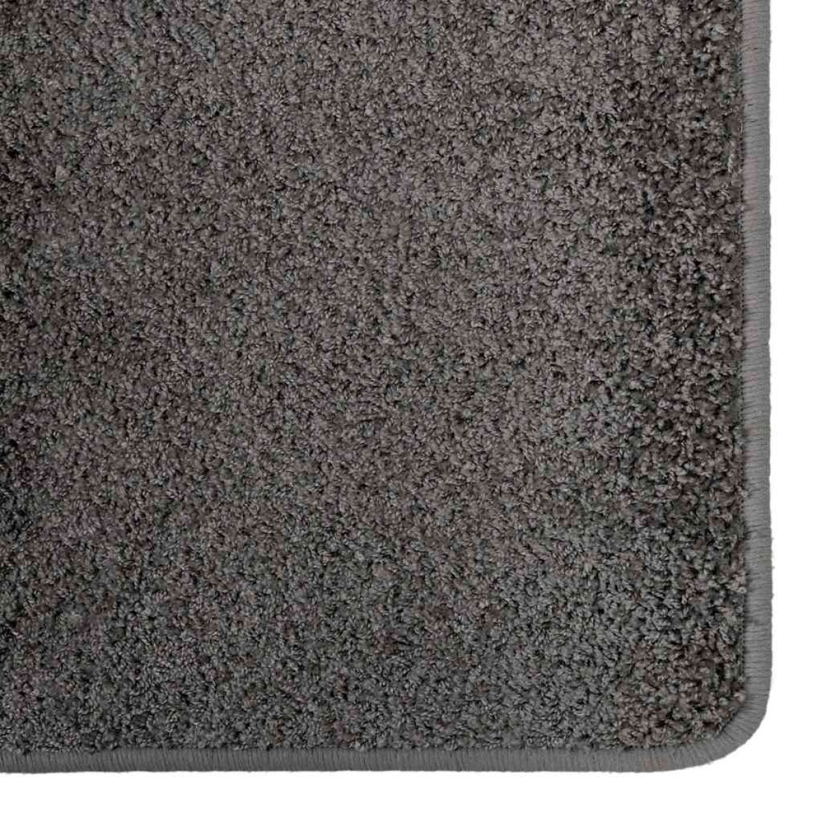 vidaXL Δερμάτινο Χαλί Γκρι 50 x 200 εκ. 100% Πολυπροπυλένιο Τούφτα