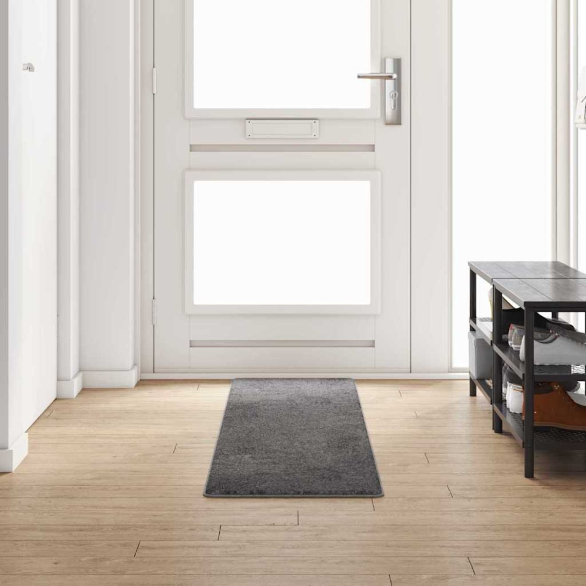vidaXL Δερμάτινο Χαλί Γκρι 50 x 250 εκ. 100% Πολυπροπυλένιο Τούφτα