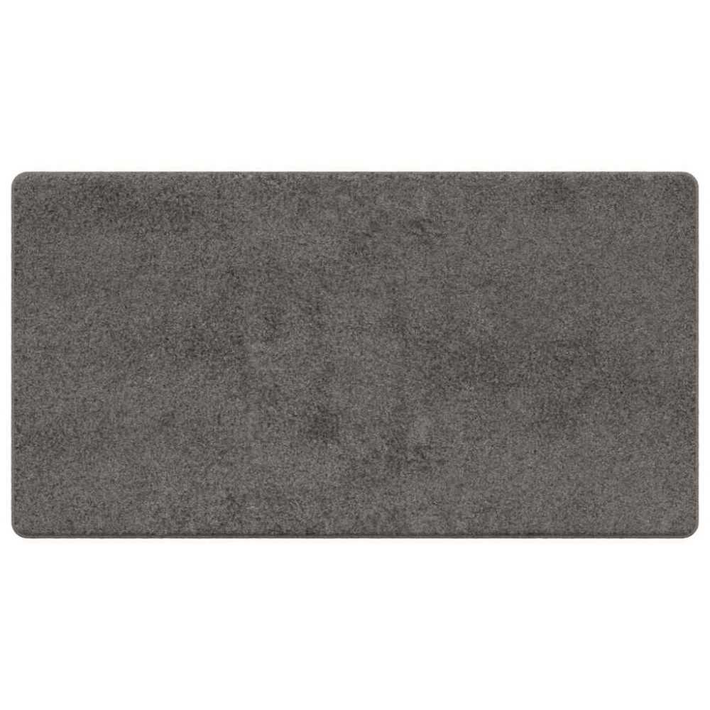 vidaXL Δερμάτινο Χαλί Γκρι 80 x 150 cm 100% Πολυπροπυλένιο Τούφτα