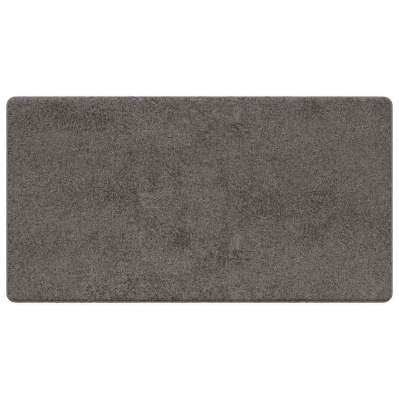 vidaXL Δερμάτινο Χαλί Γκρι 80 x 150 cm 100% Πολυπροπυλένιο Τούφτα