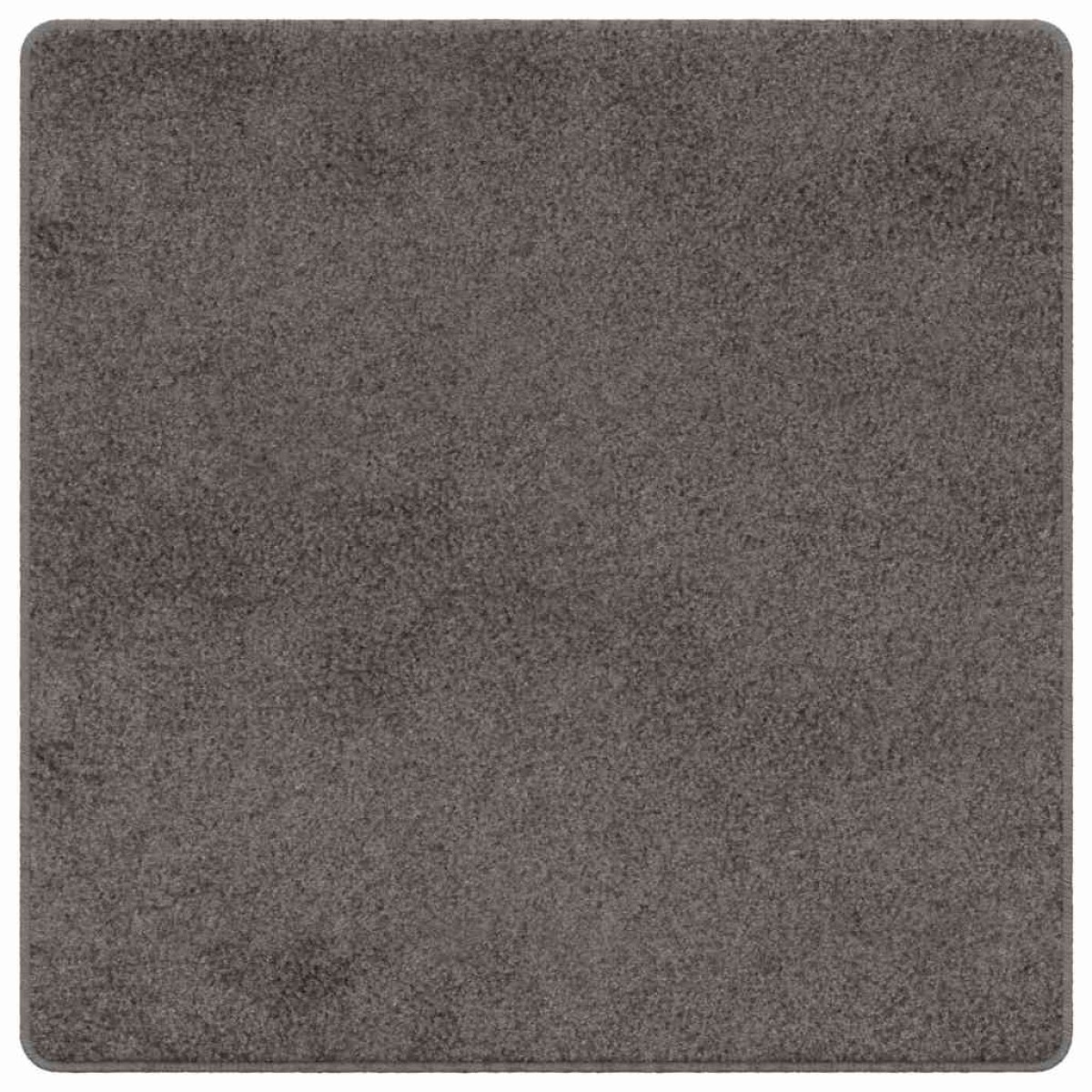 vidaXL Δερμάτινο Χαλί Γκρι 100 x 100 cm 100% Πολυπροπυλένιο Τούφτα