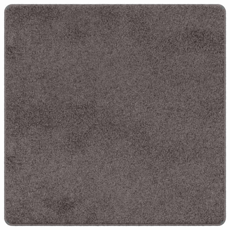 vidaXL Δερμάτινο Χαλί Γκρι 100 x 100 cm 100% Πολυπροπυλένιο Τούφτα