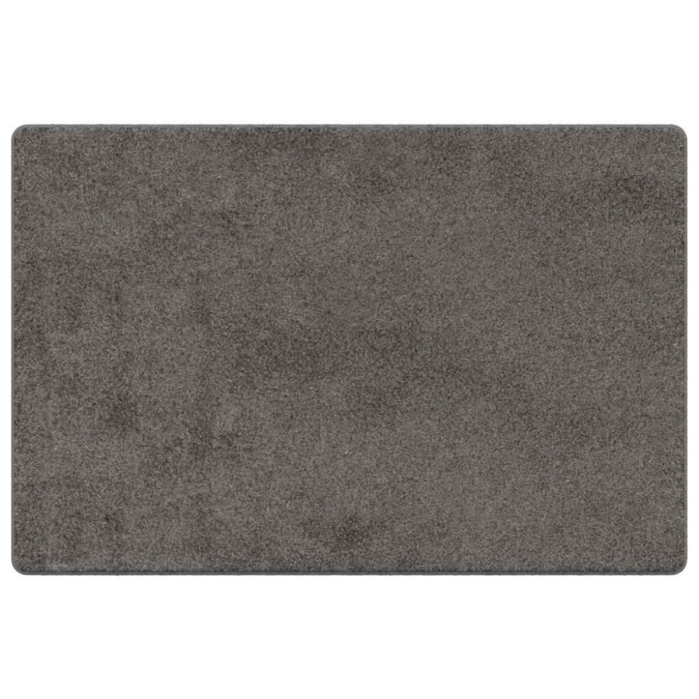 vidaXL Δερμάτινο Χαλί Γκρι 100 x 150 cm 100% Πολυπροπυλένιο Τούφτα