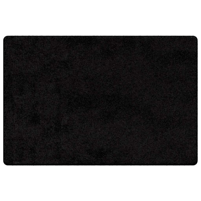 vidaXL Δερμάτινο Χαλί Μαύρο 100 x 150 cm 100% Πολυπροπυλένιο Τούφτα