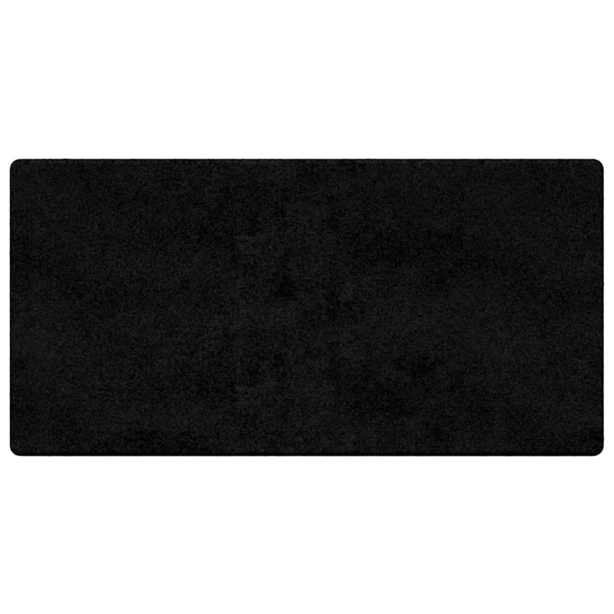 vidaXL Δερμάτινο Χαλί Μαύρο 100 x 200 cm 100% Πολυπροπυλένιο Τούφτα