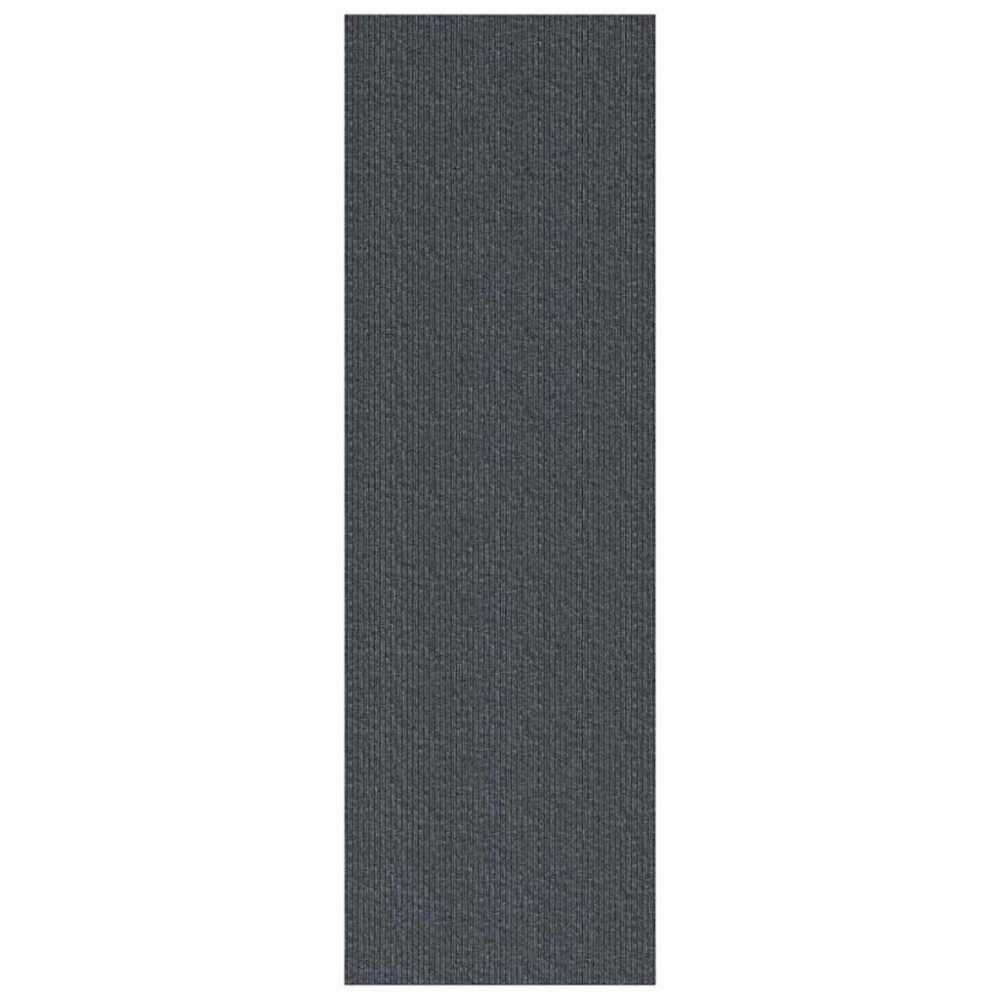 vidaXL Δερμάτινο Χαλί Γκρι 80 x 200 cm ύφασμα