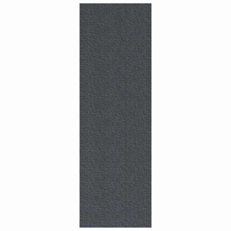 vidaXL Δερμάτινο Χαλί Γκρι 80 x 250 cm ύφασμα