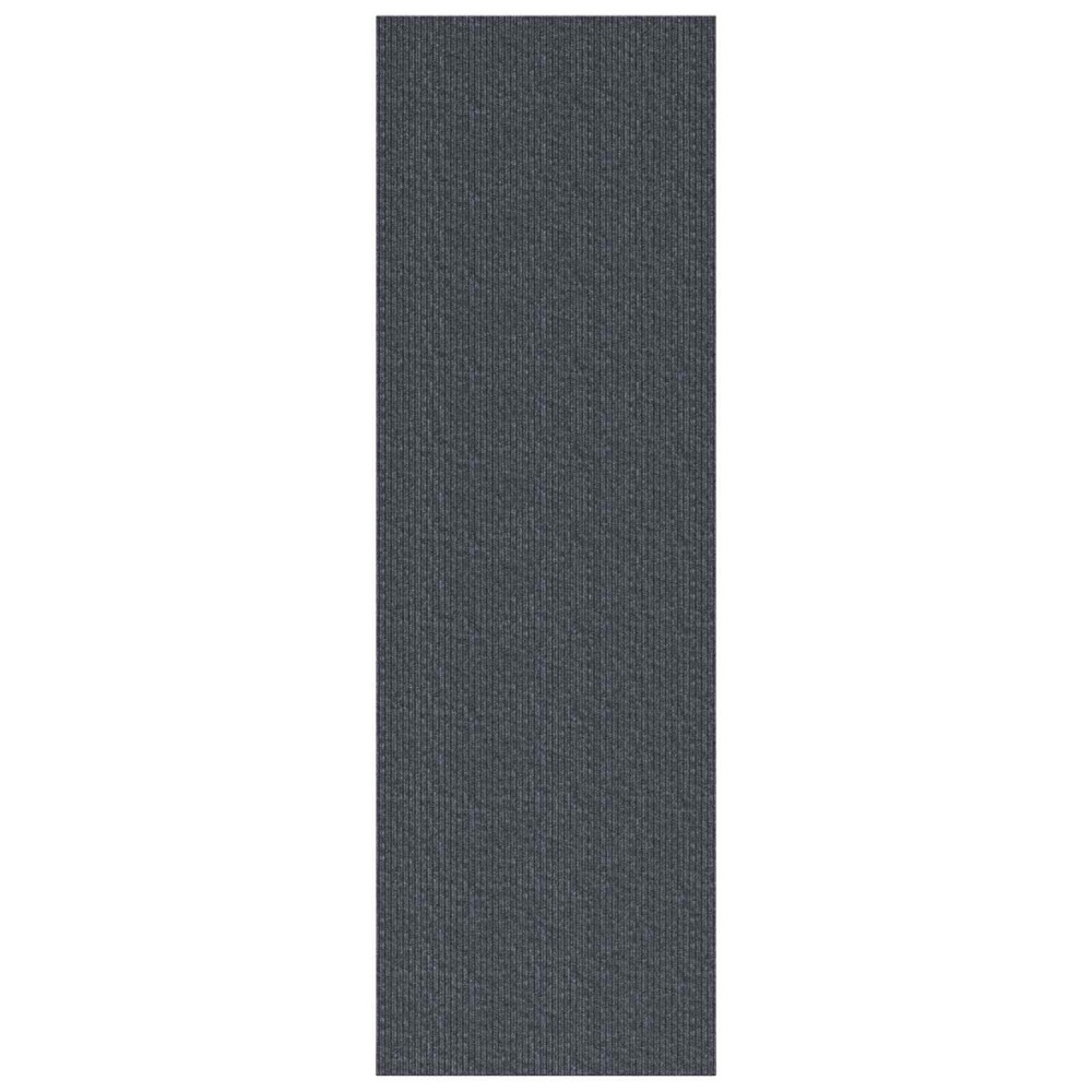 vidaXL Δερμάτινο Χαλί Γκρι 80 x 300 cm ύφασμα