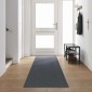 vidaXL Δερμάτινο Χαλί Γκρι 80 x 500 cm ύφασμα