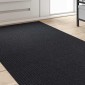 vidaXL Δερμάτινο Χαλί Ανθρακί 80 x 250 cm ύφασμα