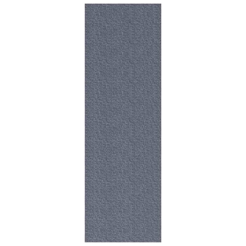 vidaXL Δερμάτινο Χαλί Ανοιχτό γκρι 80 x 300 cm ύφασμα