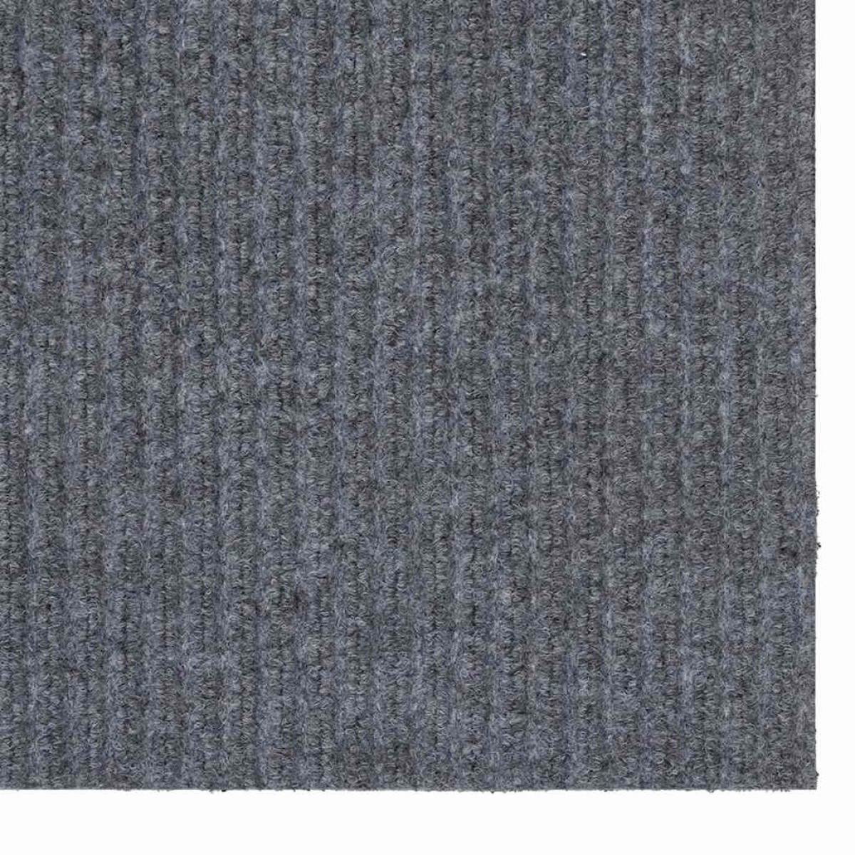vidaXL Δερμάτινο Χαλί Ανοιχτό γκρι 80 x 500 cm ύφασμα