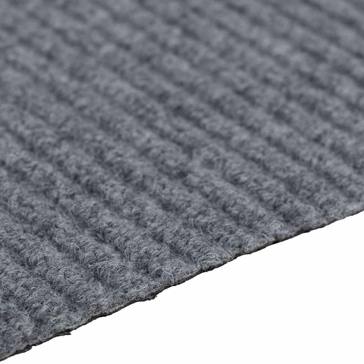 vidaXL Δερμάτινο Χαλί Ανοιχτό γκρι 80 x 500 cm ύφασμα