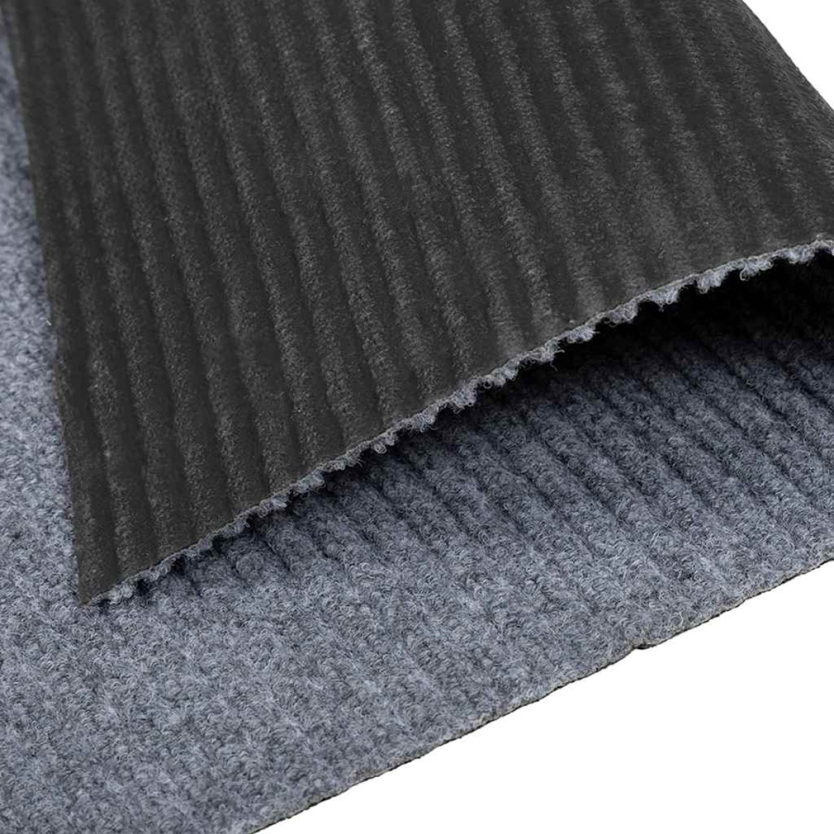 vidaXL Δερμάτινο Χαλί Ανοιχτό γκρι 80 x 500 cm ύφασμα