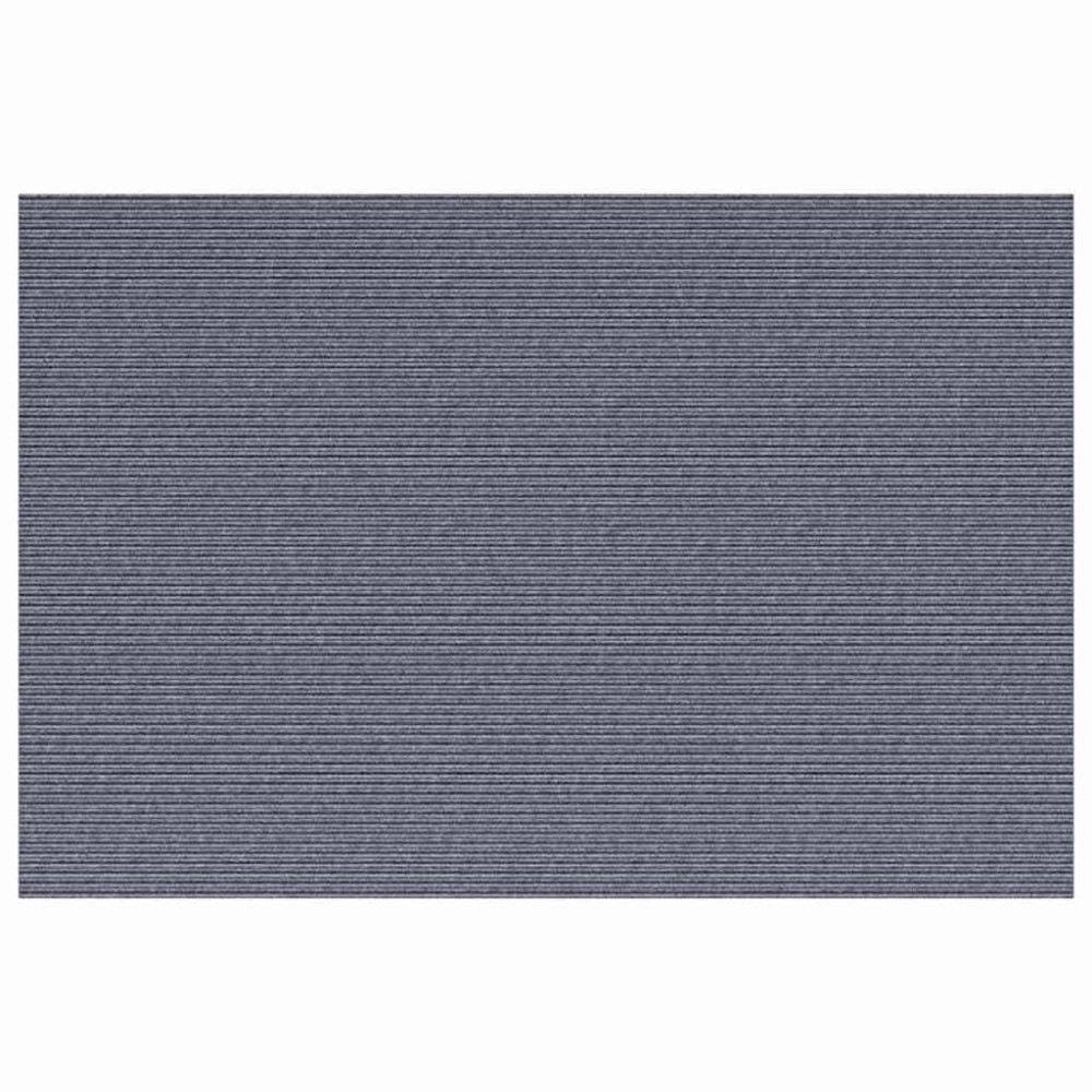 vidaXL Δερμάτινο Χαλί Ανοιχτό γκρι 100 x 150 cm ύφασμα