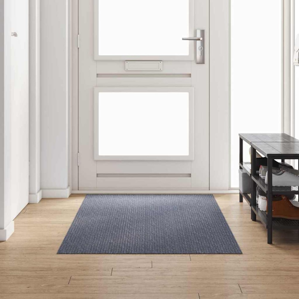vidaXL Δερμάτινο Χαλί Ανοιχτό γκρι 100 x 250 cm ύφασμα