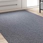 vidaXL Δερμάτινο Χαλί Ανοιχτό γκρι 100 x 250 cm ύφασμα