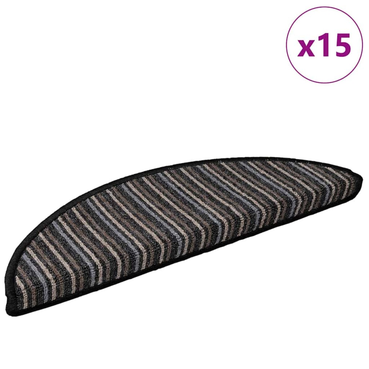vidaXL Αυτοκόλλητα Ματ Σκαλοπατιών 15 τμχ. 56 x 17 x 3 cm Non-Slip