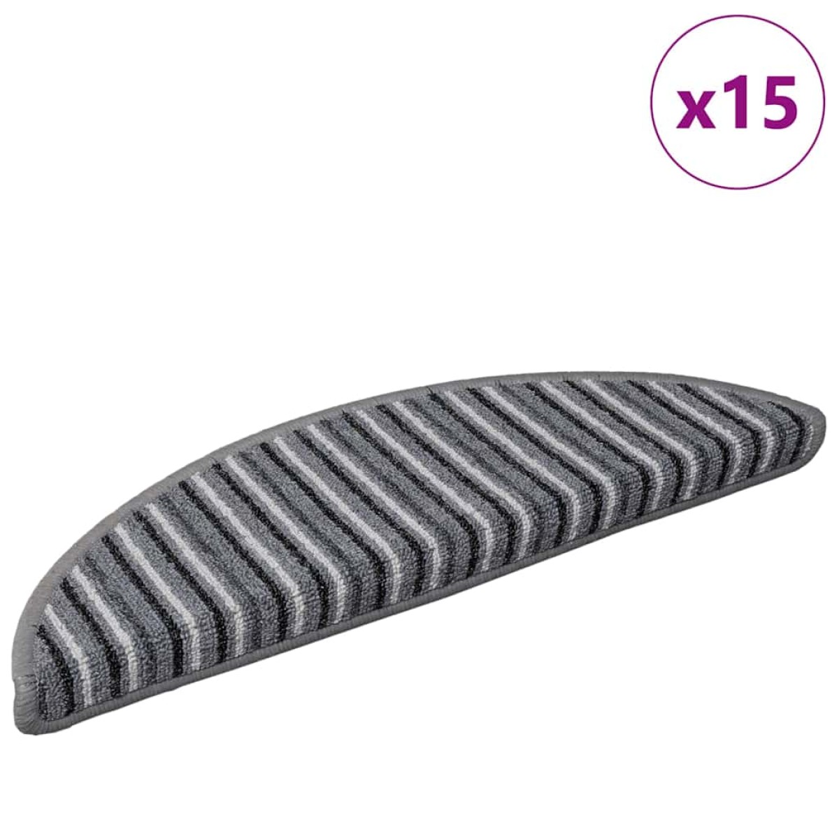 vidaXL Αυτοκόλλητα Ματ Σκαλοπατιών 15 τμχ. 56 x 17 x 3 cm Non-Slip