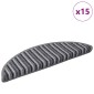 vidaXL Αυτοκόλλητα Ματ Σκαλοπατιών 15 τμχ. 56 x 17 x 3 cm Non-Slip