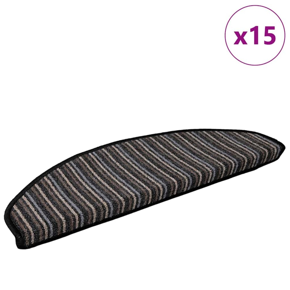 vidaXL Αυτοκόλλητα Ματ Σκαλοπατιών 15 τμχ. 65 x 21 x 4 cm Non-Slip