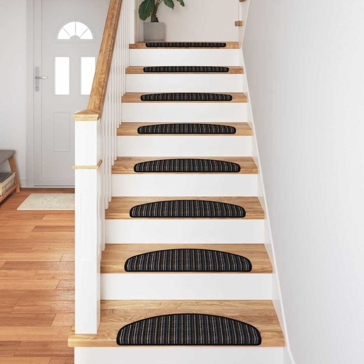 vidaXL Αυτοκόλλητα Ματ Σκαλοπατιών 15 τμχ. 65 x 21 x 4 cm Non-Slip