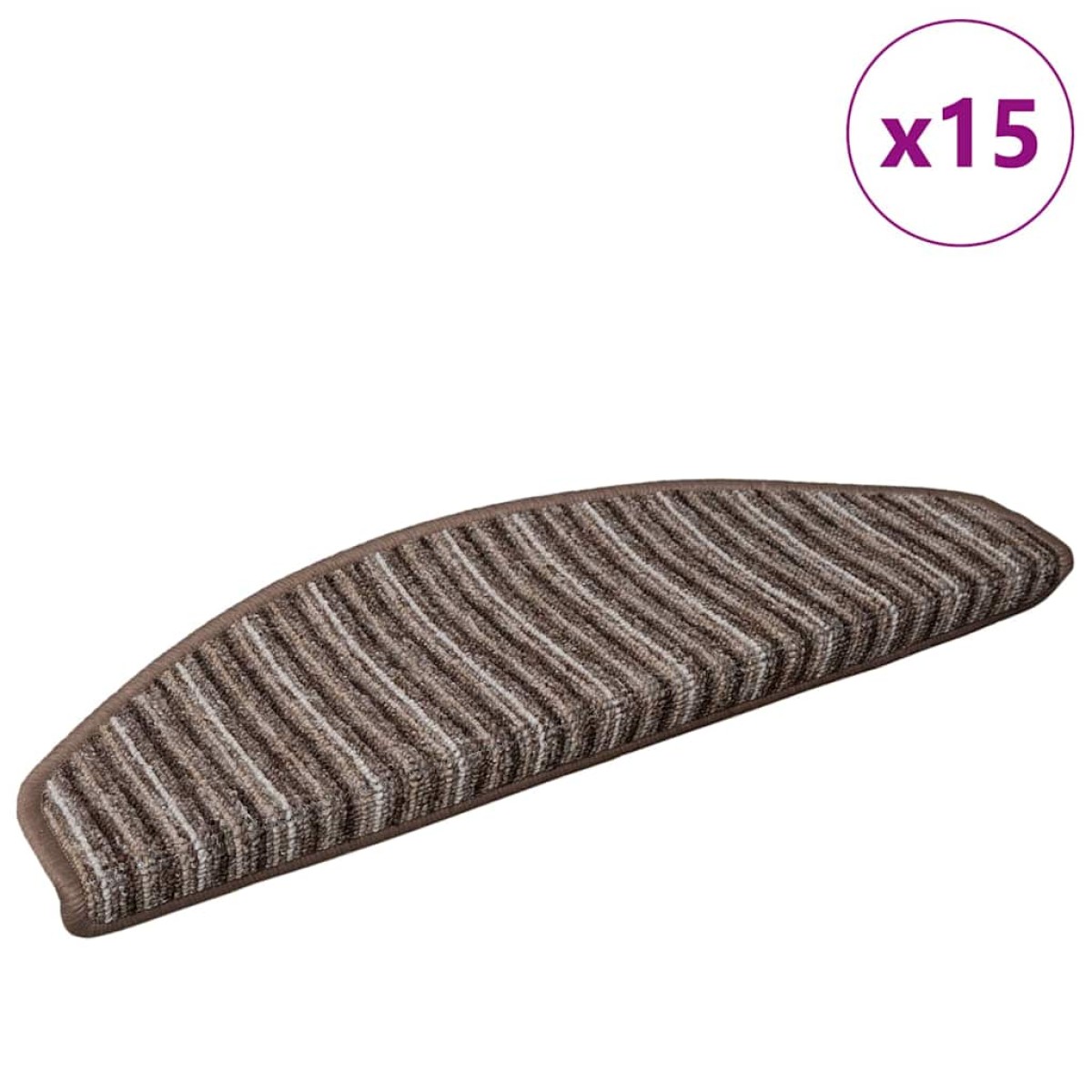 vidaXL Αυτοκόλλητα Ματ Σκαλοπατιών 15 τμχ. 65 x 21 x 4 cm Non-Slip