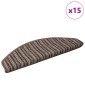 vidaXL Αυτοκόλλητα Ματ Σκαλοπατιών 15 τμχ. 65 x 21 x 4 cm Non-Slip