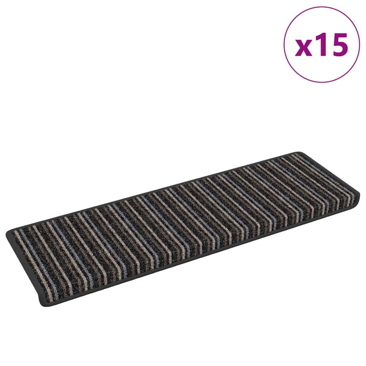 vidaXL Αυτοκόλλητα Ματ Σκαλοπατιών 15 τμχ. 65 x 21 x 4 cm Non-Slip