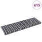vidaXL Αυτοκόλλητα Ματ Σκαλοπατιών 15 τμχ. 65 x 21 x 4 cm Non-Slip