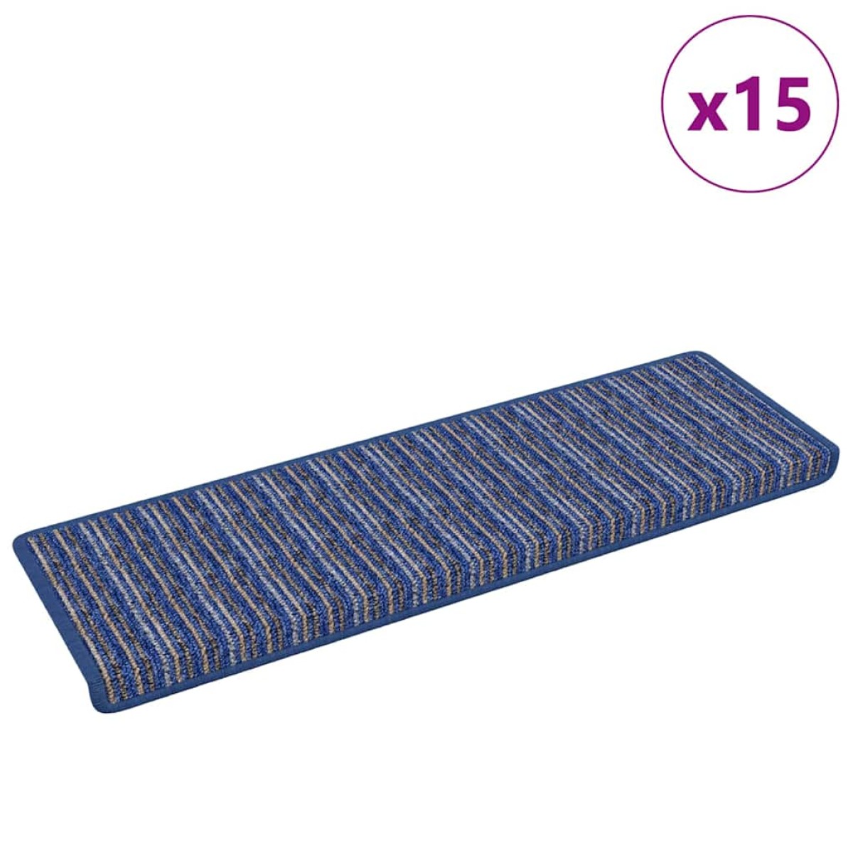 vidaXL Αυτοκόλλητα Ματ Σκαλοπατιών 15 τμχ. 65 x 21 x 4 cm Non-Slip