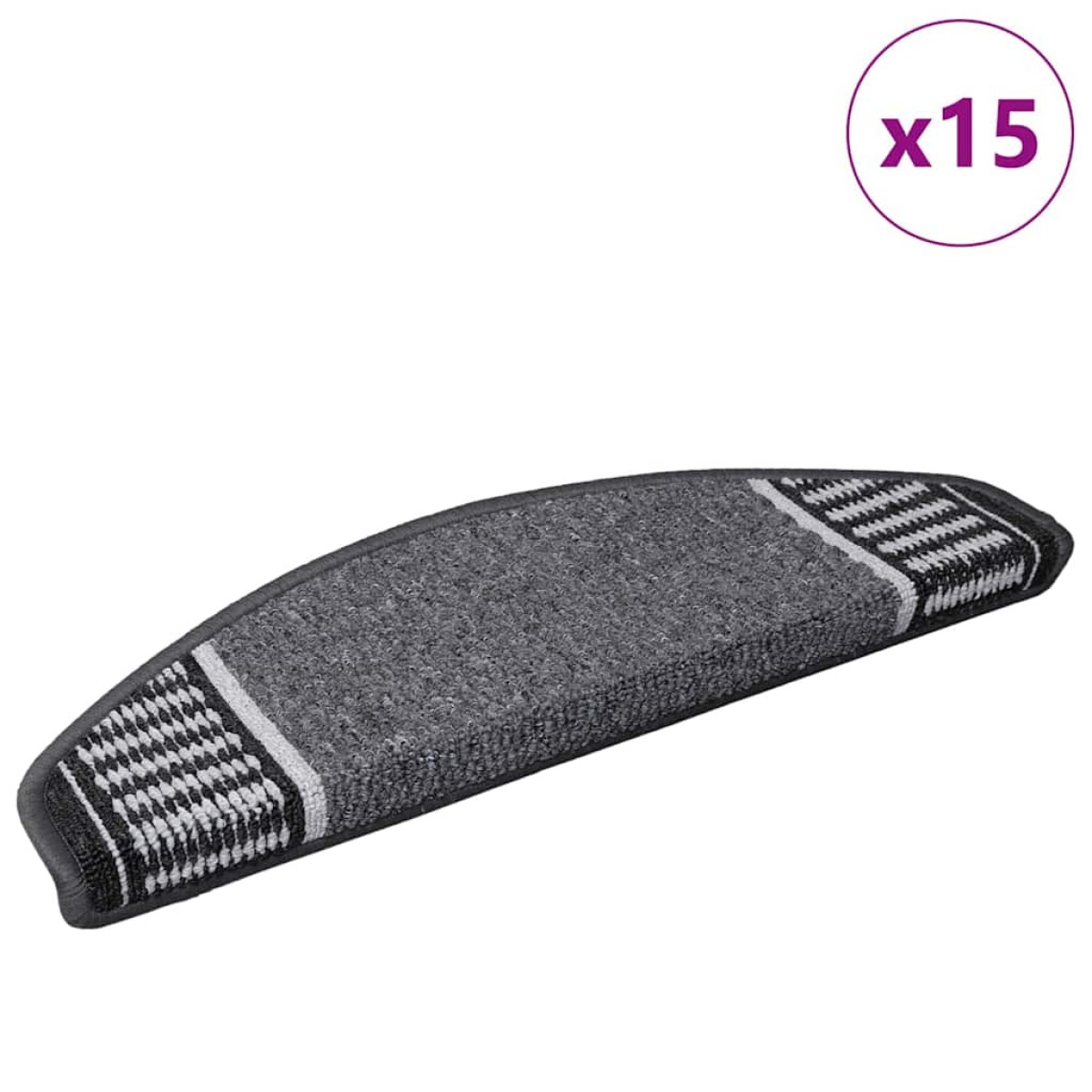 vidaXL Αυτοκόλλητα Ματ Σκαλοπατιών 15 τμχ. 65 x 21 x 4 cm Non-Slip