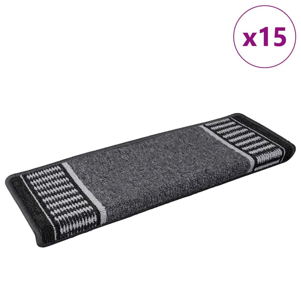 vidaXL Αυτοκόλλητα Ματ Σκαλοπατιών 15 τμχ. 65 x 21 x 4 cm Non-Slip