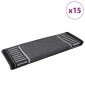 vidaXL Αυτοκόλλητα Ματ Σκαλοπατιών 15 τμχ. 65 x 21 x 4 cm Non-Slip