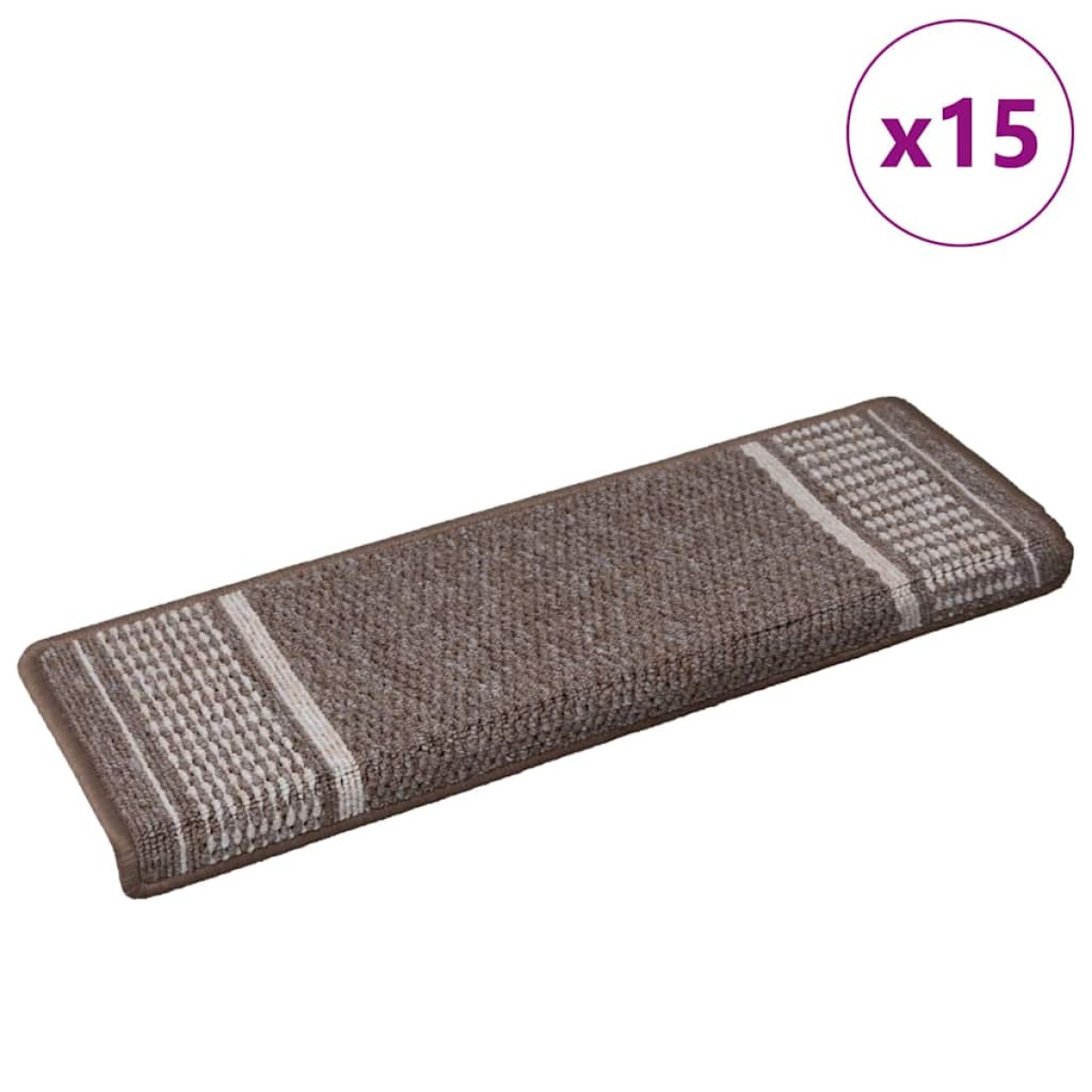 vidaXL Αυτοκόλλητα Ματ Σκαλοπατιών 15 τμχ. 65 x 21 x 4 cm Non-Slip