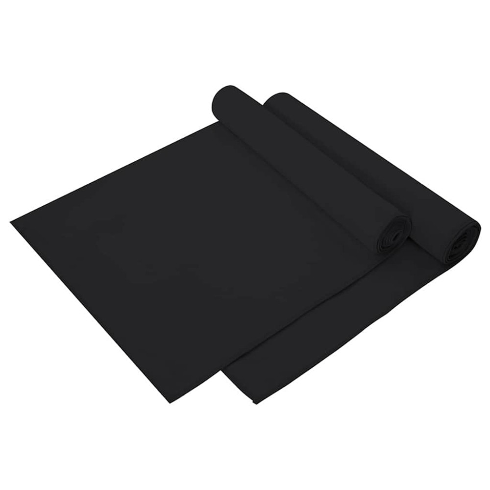 vidaXL Αθλητικές Πετσέτες 2 τμχ. Μαύρο 140 x 70 εκ