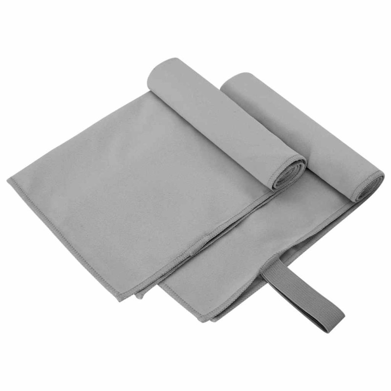 vidaXL Αθλητικές Πετσέτες 2 τμχ. Σκούρο γκρι 50 x 30 cm