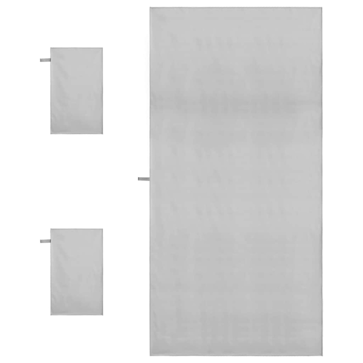 vidaXL Σύνολο πετσέτας αθλητισμού 3 τεμ. Γκρι 210 x 100 cm