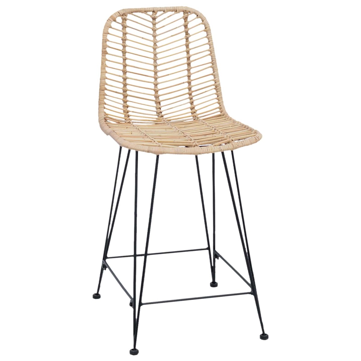 vidaXL Καρέκλα Μπαρ 2 τμχ. Φυσικό 44,5 x 54,5 x 97,5 εκ.
