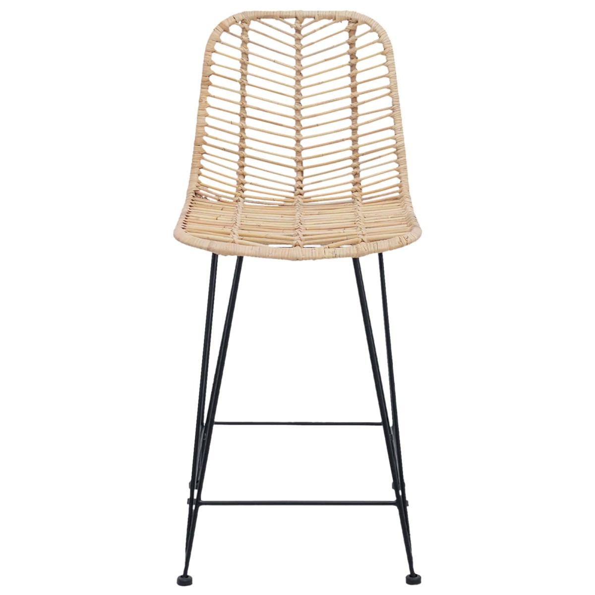 vidaXL Καρέκλα Μπαρ 2 τμχ. Φυσικό 44,5 x 54,5 x 97,5 εκ.