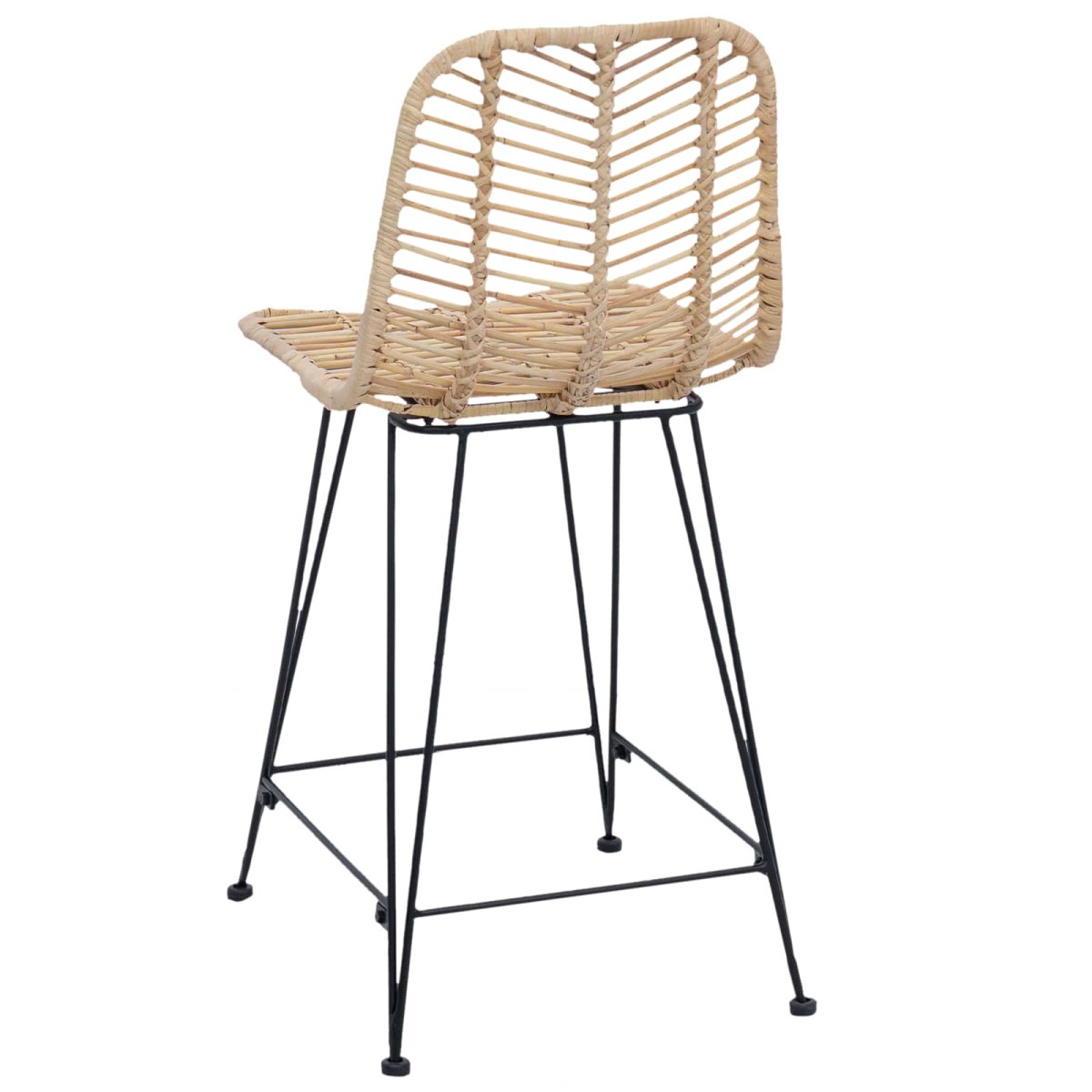 vidaXL Καρέκλα Μπαρ 2 τμχ. Φυσικό 44,5 x 54,5 x 97,5 εκ.