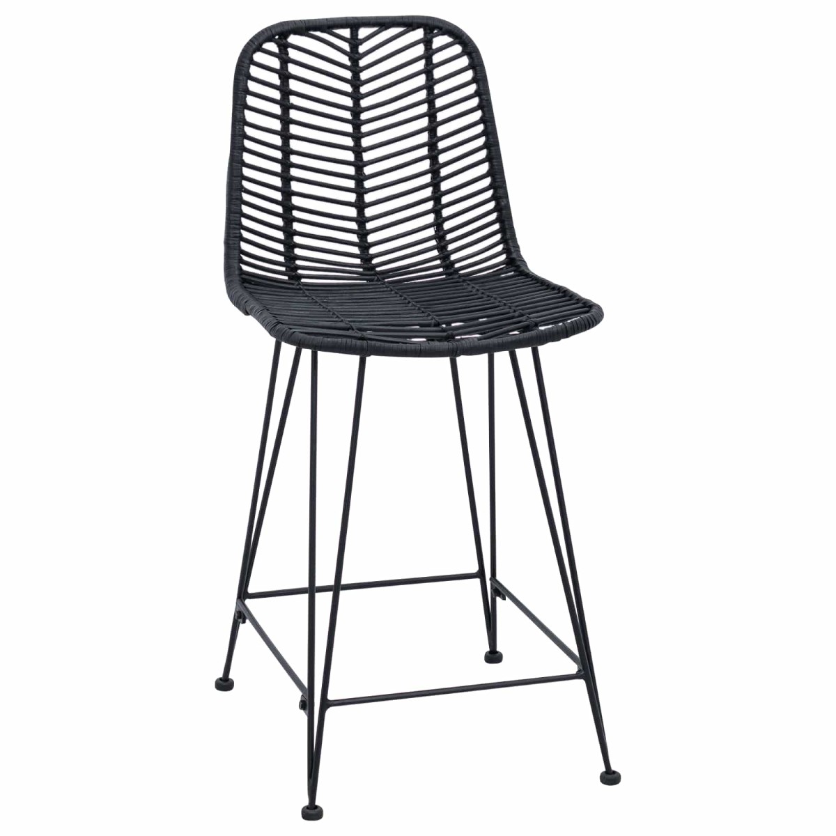 vidaXL Καρέκλα Μπαρ 2 τμχ. Μαύρο 44,5 x 54,5 x 97,5 εκ.