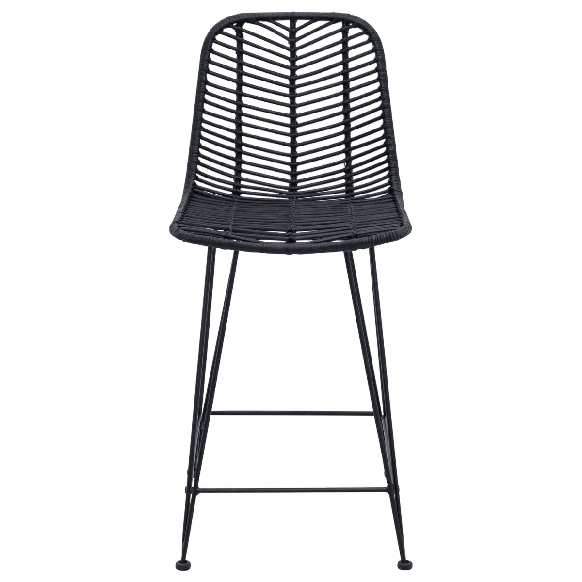 vidaXL Καρέκλα Μπαρ 2 τμχ. Μαύρο 44,5 x 54,5 x 97,5 εκ.