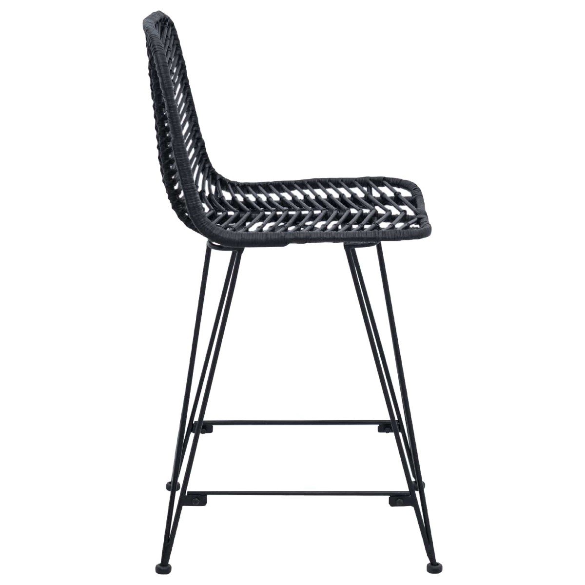 vidaXL Καρέκλα Μπαρ 2 τμχ. Μαύρο 44,5 x 54,5 x 97,5 εκ.