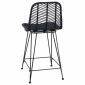 vidaXL Καρέκλα Μπαρ 2 τμχ. Μαύρο 44,5 x 54,5 x 97,5 εκ.