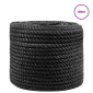 vidaXL Σχοινί Από Τζute 10 mm Μαύρο 100% Τζούτα Tossa