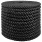 vidaXL Σχοινί Από Τζute 24 mm Μαύρο 100% Τζούτα Tossa