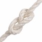 vidaXL Σχοινί γιούτας 4 mm Λευκό 100% Τζούτα Tossa